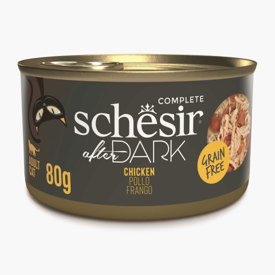 Schesir Hrană umedă pentru pisici adulte After Dark, supă cu pui, 80g