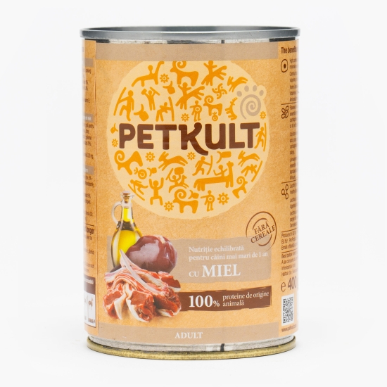 Petkult Hrană umedă pentru câini adulți, cu miel, 400g