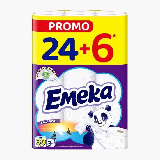 Emeka Hârtie igienică Paradise 3 straturi 24+6 role