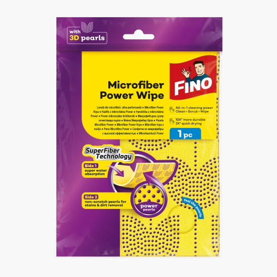 Fino Lavetă microfibră Power Wipe, 1 buc (cu Genius)