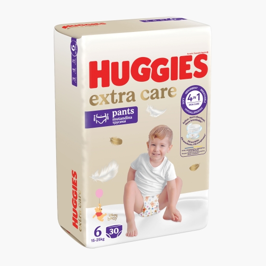 Huggies Scutece chiloței Extra Care Mega, unisex, mărimea 6, 15-25 kg, 30 buc (cu Genius)