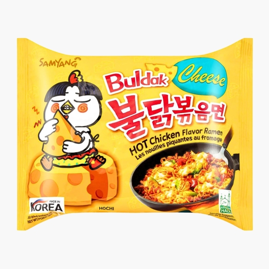 Buldak Tăieței ramen cu aromă de brânză și pui, picant, 140g