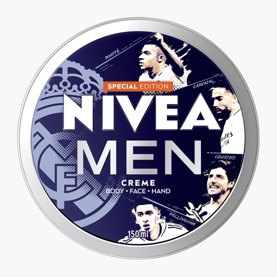 Nivea Cremă pentru față, corp și mâini Men, ediție limitată Real Madrid 150ml