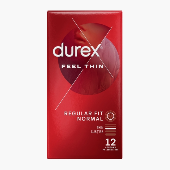 Durex Prezervative Feel Thin, 12 buc