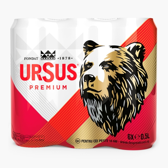 Ursus Bere blondă doză 6x500ml