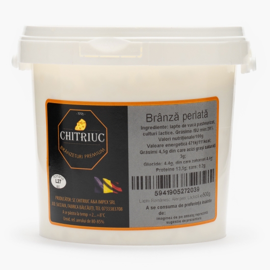 CHITRIUC Brânză proaspătă perlată, 20% grăsime, 500g