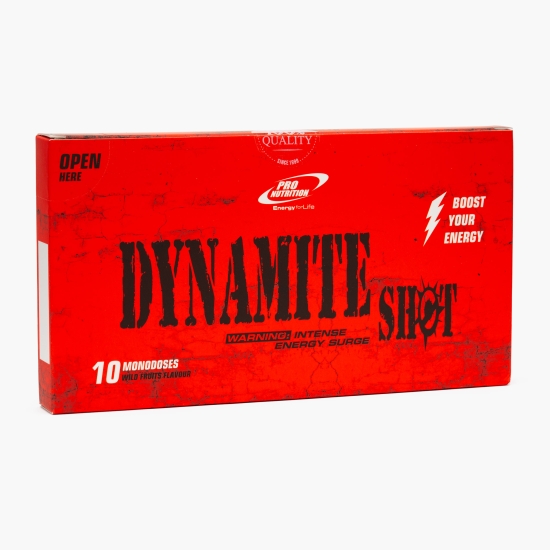 Pro Nutrition Supliment energizant pre-antrenament Dynamite, cu aromă de fructe de pădure, 10x25ml (cu Genius)