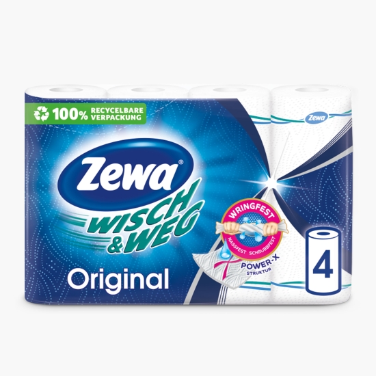 Zewa Prosoape de hârtie Wisch&Weg Original 2 straturi, 4 role
