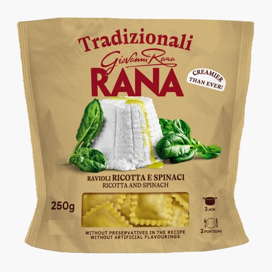 Paste proaspete Ravioli umplute cu 4 tipuri de brânză 250g