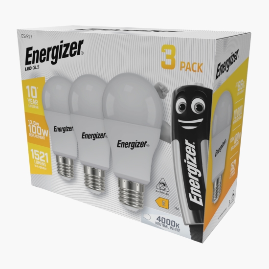 Energizer Becuri LED GLS (glob) 13.8W, 3 buc