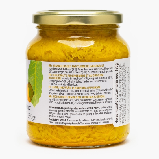 Varză murată eco cu turmeric 350g - Prospețime și varietate