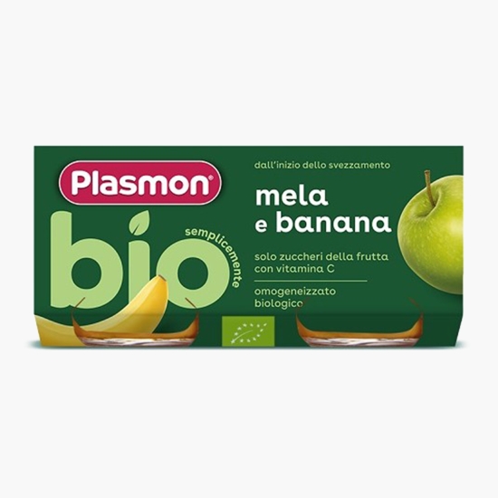 Plasmon Piure BIO de mere și banane 2x80g (cu Genius)