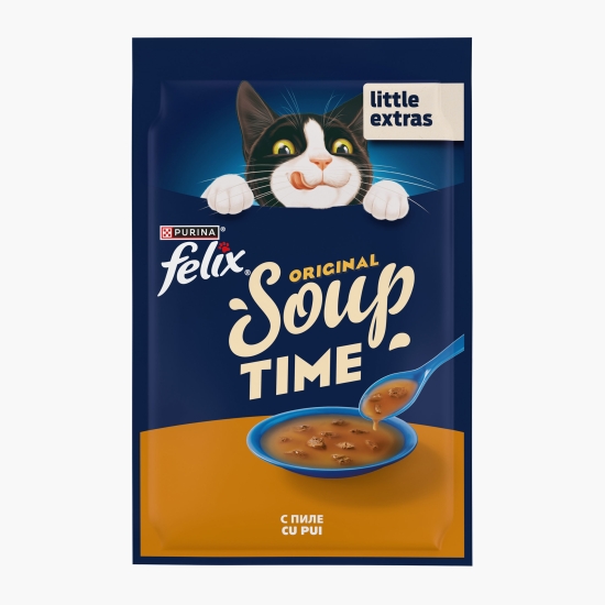 Felix Hrană complementară pentru pisici, supă de pui 48g (cu Genius)