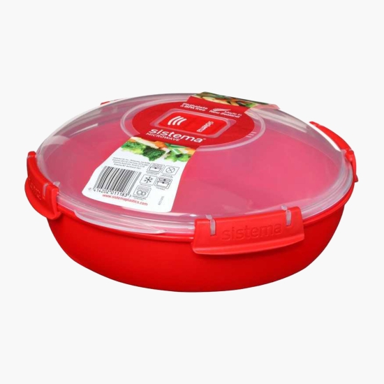Sistema Bol din plastic cu capac pentru microunde 1.29l
