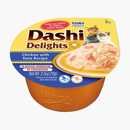 Inaba Hrană umedă pentru pisici Dashi Delights, cu pui și ton, 70g