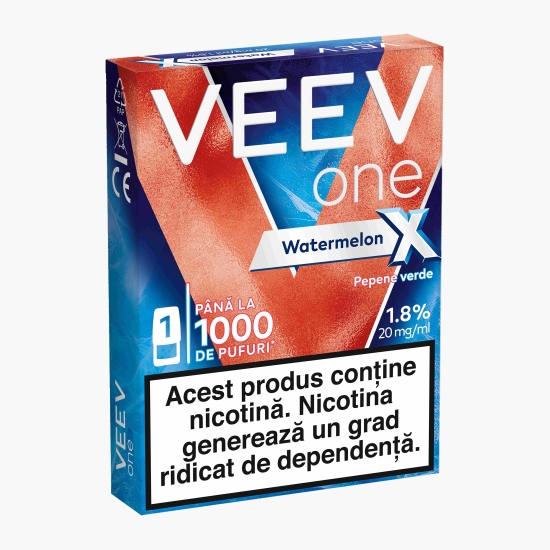 Capsul pentru igar electronic Watermelon X 1.8%, 20mg/ml nicotin, 1000  puffs - Prospeime i varietate - Freshful.ro