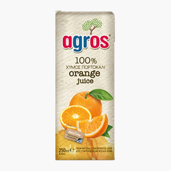 Agros Suc portocale 100%, fără zahăr adăugat 250ml