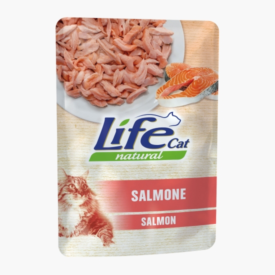 LIFE Hrană umedă pentru pisici, cu somon 70g (cu Genius)