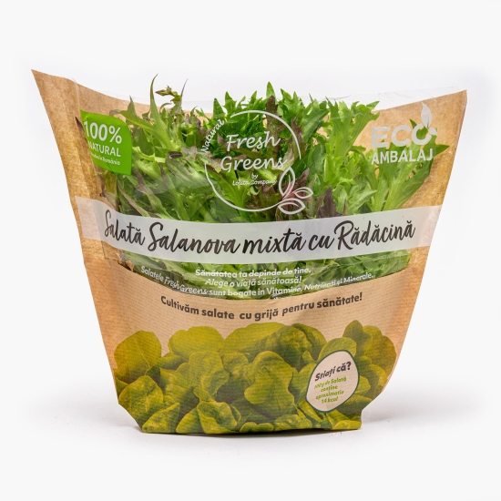 Terra Verde Salată Salanova mixtă cu rădăcină, România, 1 buc (cu Genius)