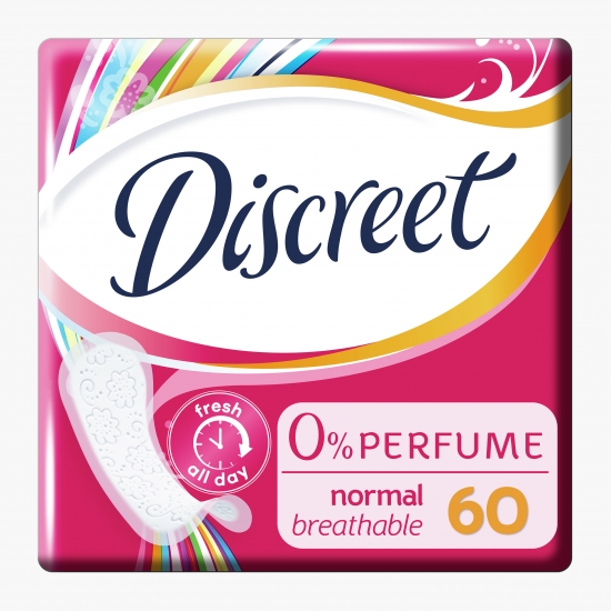 Discreet Absorbante zilnice Normal fără parfum 60 buc