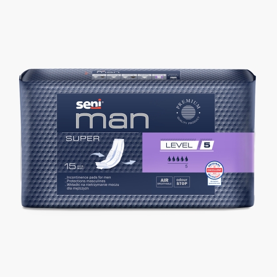 Seni Absorbante urologice Man Super Level 5, 15 buc