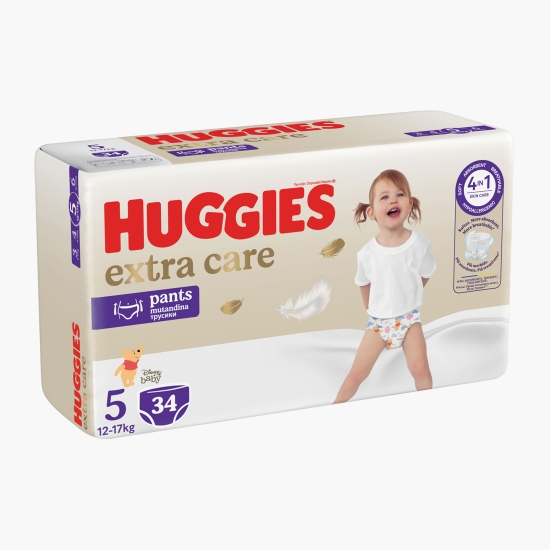 Huggies Scutece chiloțel Extra Care Pants Mega mărimea 5, 12-17 kg, 34 buc (cu Genius)