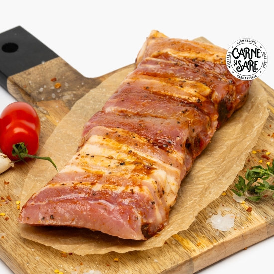 Carne şi Sare Short ribs de porc cu usturoi negru și piper 400g