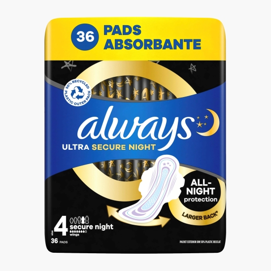 Always Absorbante Secure Night, 36 buc