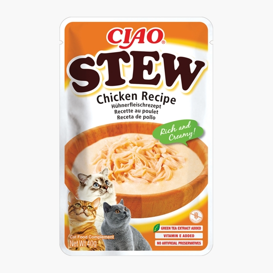 Inaba Hrană umedă pentru pisici Ciao Stew Pui 40g (cu Genius)