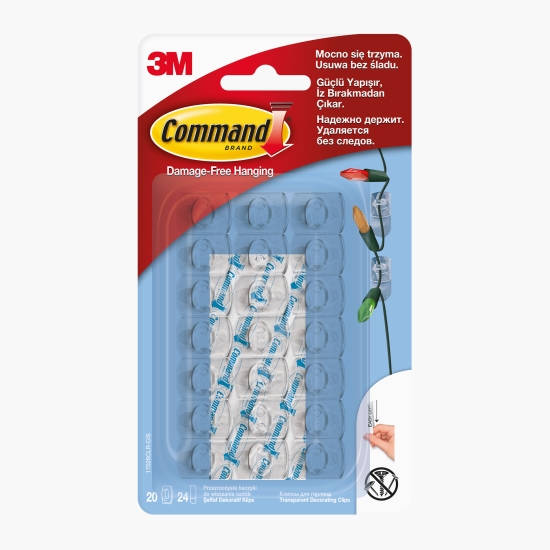 3M Cârlig decorativ transparent, mic