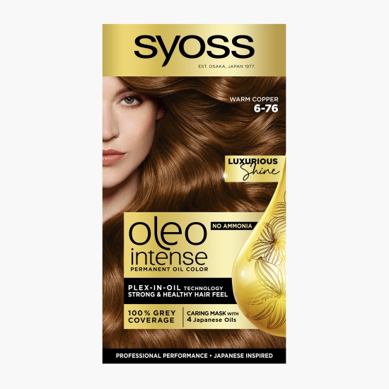Syoss Vopsea de păr permanentă fără amoniac Oleo Intense, 6-76 arămiu cald, 115 ml