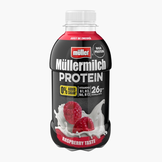Müller Băutură proteică din lapte cu gust de zmeură, cu îndulcitori, 400g
