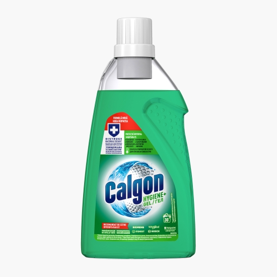 Calgon Soluție gel anticalcar cu rol antibacterian pentru mașina de spălat Hygiene+, 30 spălări, 1.5l