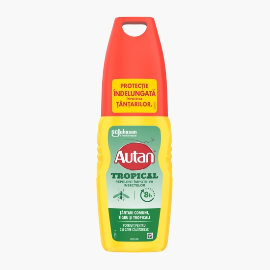 Autan Loțiune Tropical împotriva țânțarilor comuni, tigru și tropicali 100ml