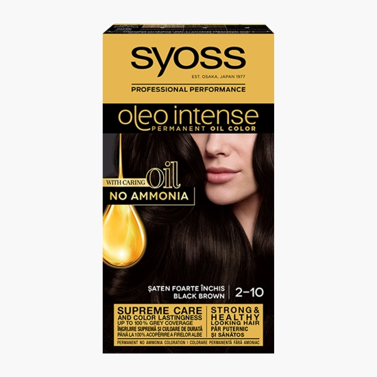 Syoss Vopsea de păr permanentă fără amoniac Oleo Intense, 2-10 șaten foarte închis, 115ml