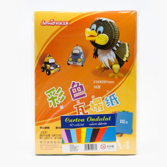 Carton ondulat 10 coli/set, culori diferite (cu Genius)