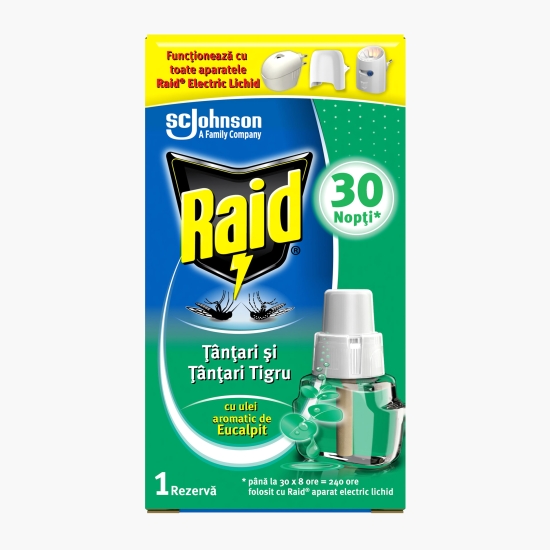 Raid Rezervă lichidă pentru aparat electric împotriva țânțarilor, cu eucalipt 1 buc (30 nopți) 21ml
