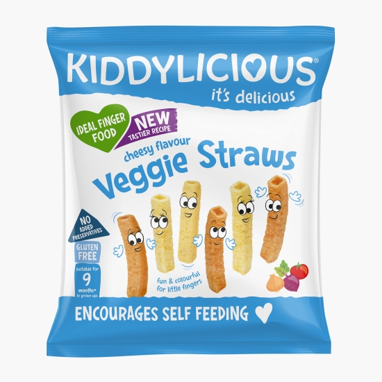 KIDDYLICIOUS Sticksuri din legume cu aromă de brânză pentru copii, fără gluten, +9 luni, 12g