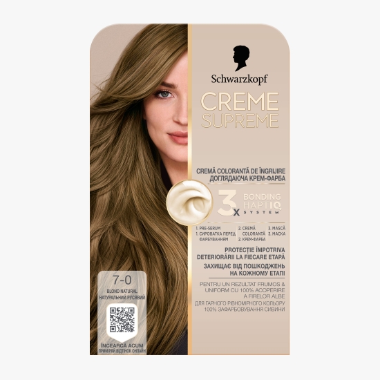 Creme Supreme Vopsea de păr, 7-0 blond natural