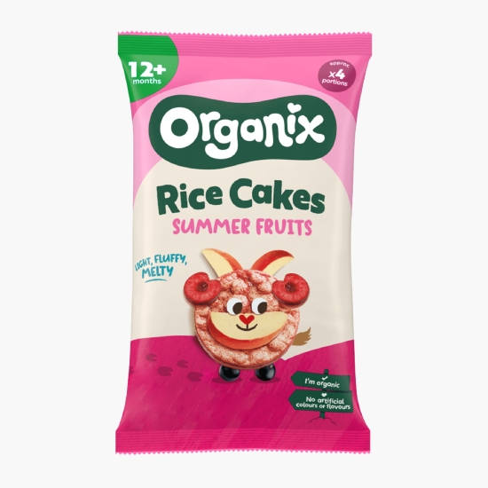 Organix Rondele BIO din orez cu fructe de vară, 12+ luni, 40g (cu Genius)