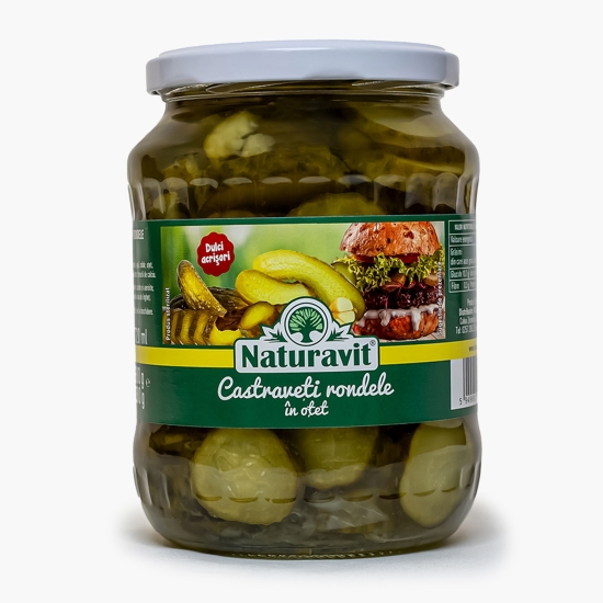 NATURAVIT Castraveți rondele în oțet 680g