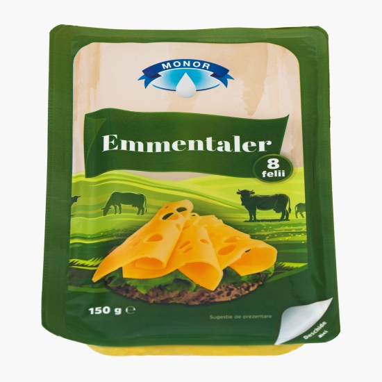 Monor Brânză Emmentaler, felii 150g