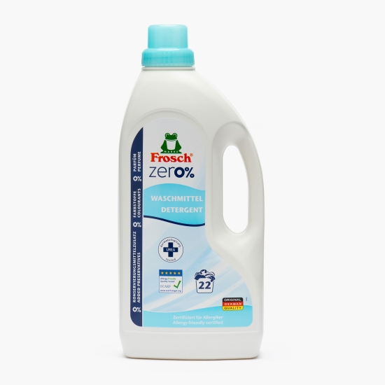 Frosch Detergent de rufe lichid hipoalergenic, Sensitive Zero%, 22 spălări, 1.5l