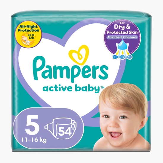 Pampers Scutece Active Baby mărimea 5, 11-16kg, 54 buc