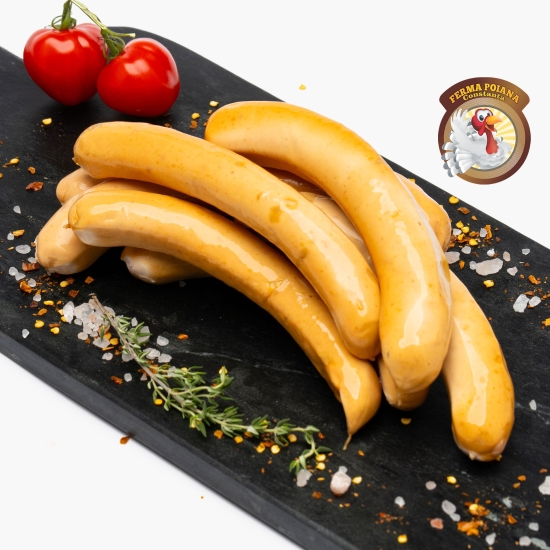 Ferma Poiana Crenvurști de casă de curcan, afumați 260g (cu Genius)