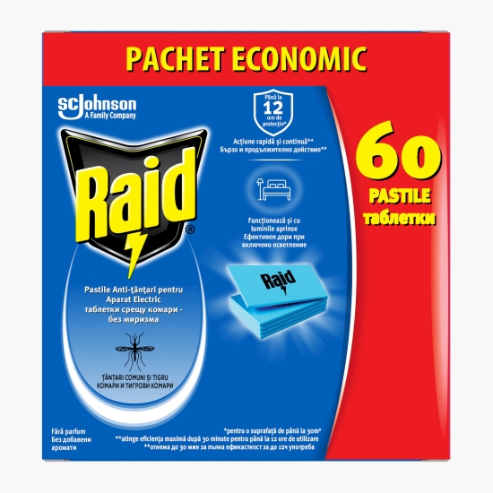 Raid Pastile împotriva țânțarilor pentru aparat electric 60 buc