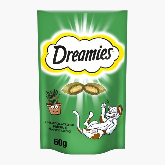 Dreamies Recompense pentru pisici, 60g, cu aromă de iarba piscii