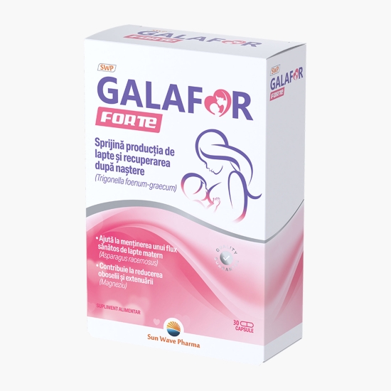 Sun Wave Pharma Galafor Forte, supliment alimentar după naștere, 30 capsule