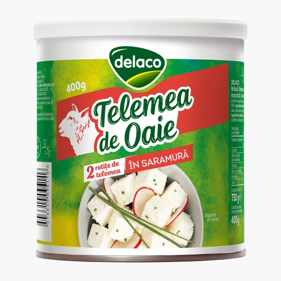 Delaco Telemea de oaie în saramură 400g (cu Genius)