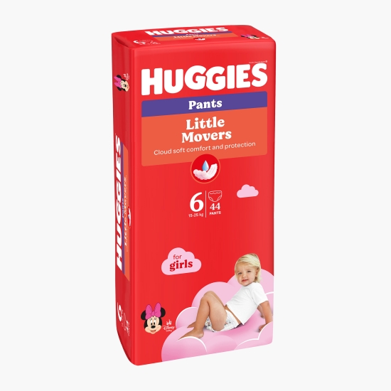 Huggies Scutece Pants Little Movers Mega pentru fete mărimea 6, 15-25kg, 44 buc (cu Genius)